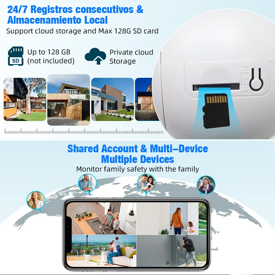 FUERS E27 Bulb Indoor Camera Security Indoor Monitor Wireless 2.4G WiFi Automatic Human Tracking FloodLight Surveillance Camera FUERS E27 Bulb Indoor Camera Security Indoor Monitor Wireless 2.4G WiFi Automatic Human Tracking FloodLight Surveillance Camera