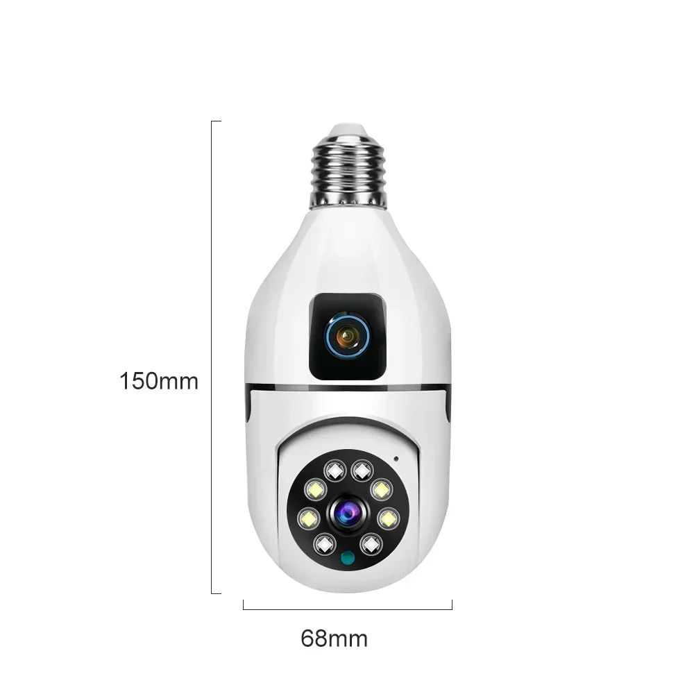 8MP E27 Bulb WIFI Camera 8X Zoom Dual Lens Indoor Surveillance Human Tracking Wireless Two-way Audio Cameras Color Night Vision 8MP E27 Bulb WIFI Camera 8X Zoom Dual Lens Indoor Surveillance Human Tracking Wireless Two-way Audio Cameras Color Night Vision