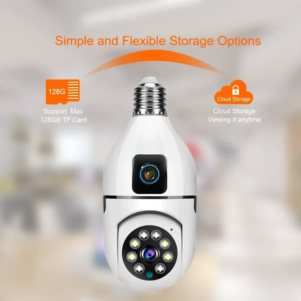 8MP E27 Bulb WIFI Camera 8X Zoom Dual Lens Indoor Surveillance Human Tracking Wireless Two-way Audio Cameras Color Night Vision 8MP E27 Bulb WIFI Camera 8X Zoom Dual Lens Indoor Surveillance Human Tracking Wireless Two-way Audio Cameras Color Night Vision