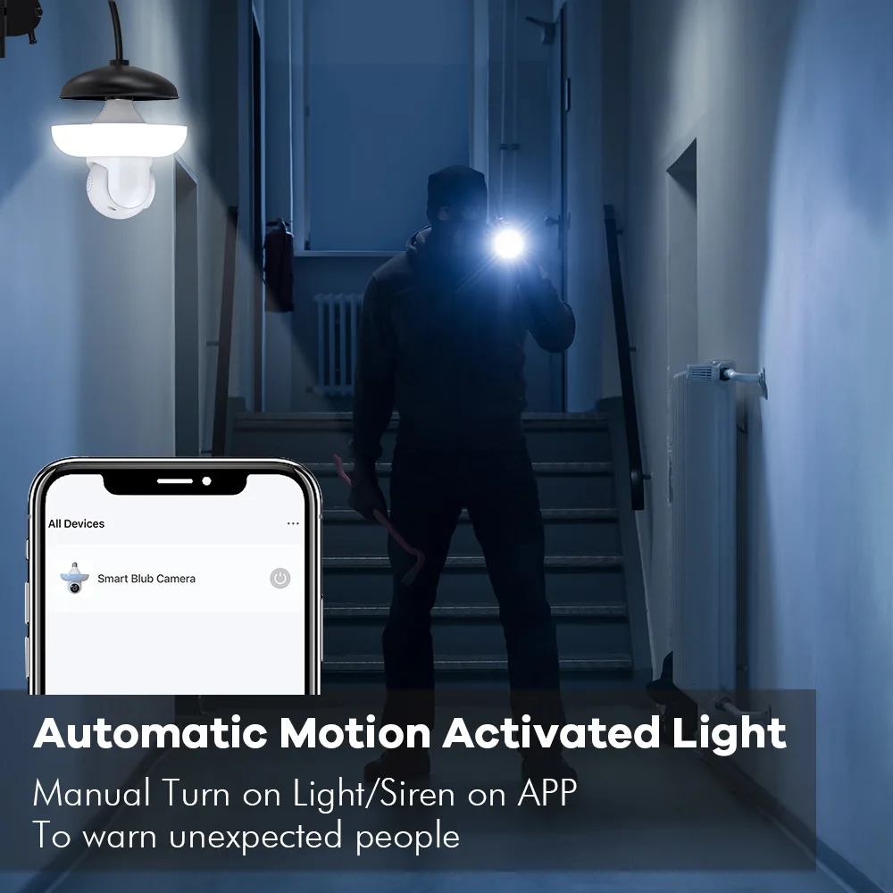 Three Lens Triple Screen 6MP Wireless Wifi E27 Light Bulb Camera V380Pro 360° PTZ Bulb Camera Home Security CCTV Baby Monitor Three Lens Triple Screen 6MP Wireless Wifi E27 Light Bulb Camera V380Pro 360° PTZ Bulb Camera Home Security CCTV Baby Monitor