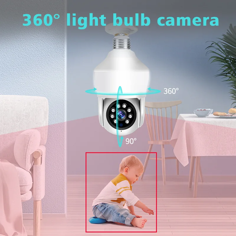 3MP Bulb WiFi Camera LED Bulb Smart IP Camera Smart home Lamp HD Security Cameras Security Protection Surveillance PTZ Camera 3MP Bulb WiFi Camera LED Bulb Smart IP Camera Smart home Lamp HD Security Cameras Security Protection Surveillance PTZ Camera