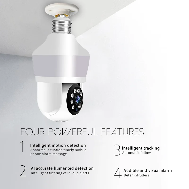 3MP Bulb WiFi Camera LED Bulb Smart IP Camera Smart home Lamp HD Security Cameras Security Protection Surveillance PTZ Camera 3MP Bulb WiFi Camera LED Bulb Smart IP Camera Smart home Lamp HD Security Cameras Security Protection Surveillance PTZ Camera