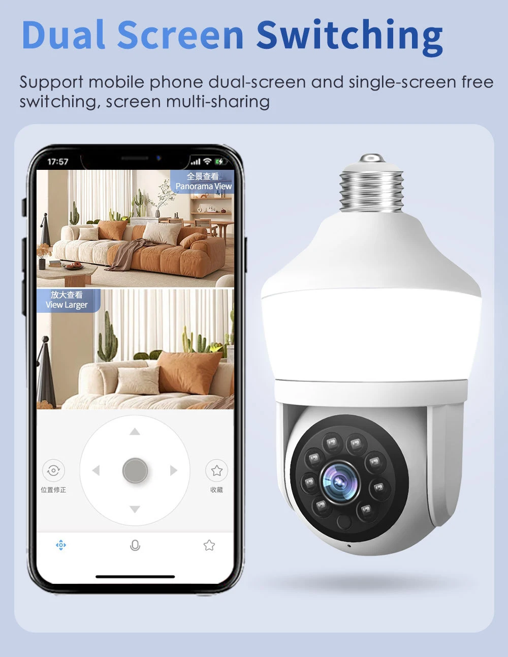 3MP Bulb WiFi Camera LED Bulb Smart IP Camera Smart home Lamp HD Security Cameras Security Protection Surveillance PTZ Camera 3MP Bulb WiFi Camera LED Bulb Smart IP Camera Smart home Lamp HD Security Cameras Security Protection Surveillance PTZ Camera