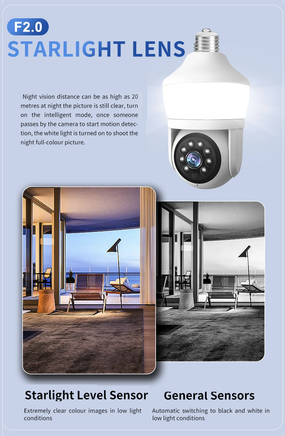 3MP Bulb WiFi Camera LED Bulb Smart IP Camera Smart home Lamp HD Security Cameras Security Protection Surveillance PTZ Camera 3MP Bulb WiFi Camera LED Bulb Smart IP Camera Smart home Lamp HD Security Cameras Security Protection Surveillance PTZ Camera