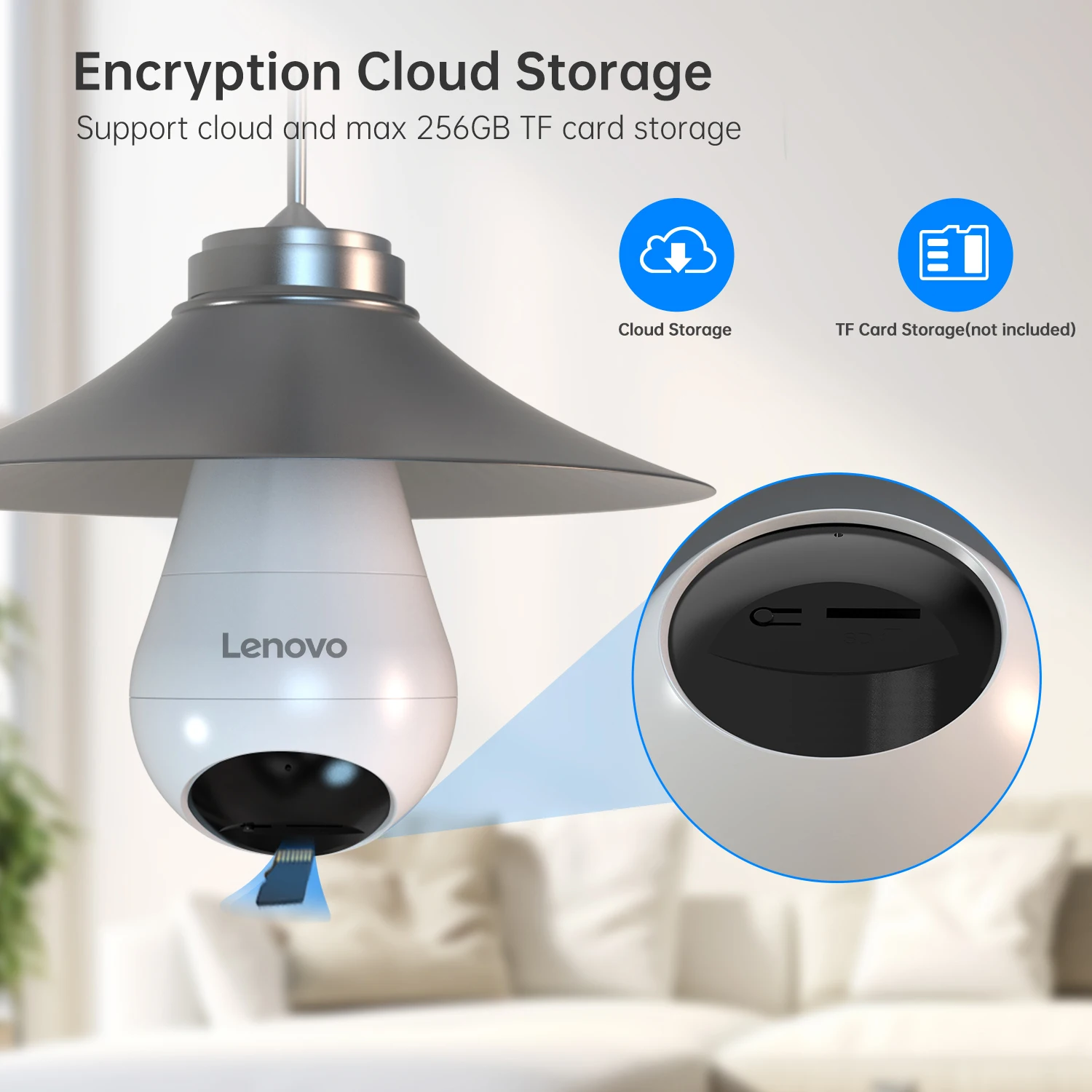 Lenovo 3MP E27 Bulb IP WiFi Camera Indoor Video Surveillance Camera Color Night AI Tracking Smart Home Baby Monitor CCTV Camera Lenovo 3MP E27 Bulb IP WiFi Camera Indoor Video Surveillance Camera Color Night AI Tracking Smart Home Baby Monitor CCTV Camera