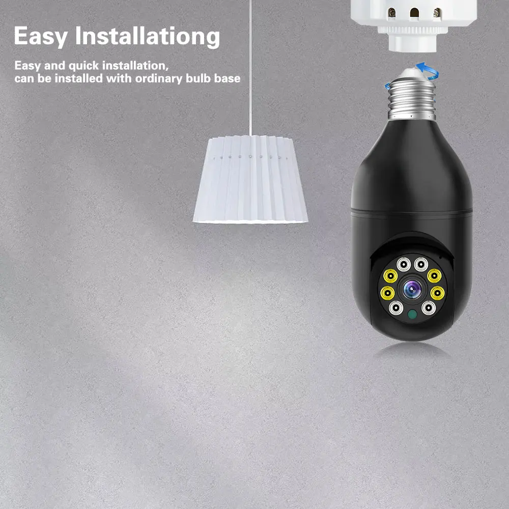 YI IOT 5G 2.4G Dual Band 4MP Full Color Night Vision E27 Bulb Wifi Camera Two Way Audio Auto Tracking Smart Home Security Camera YI IOT 5G 2.4G Dual Band 4MP Full Color Night Vision E27 Bulb Wifi Camera Two Way Audio Auto Tracking Smart Home Security Camera