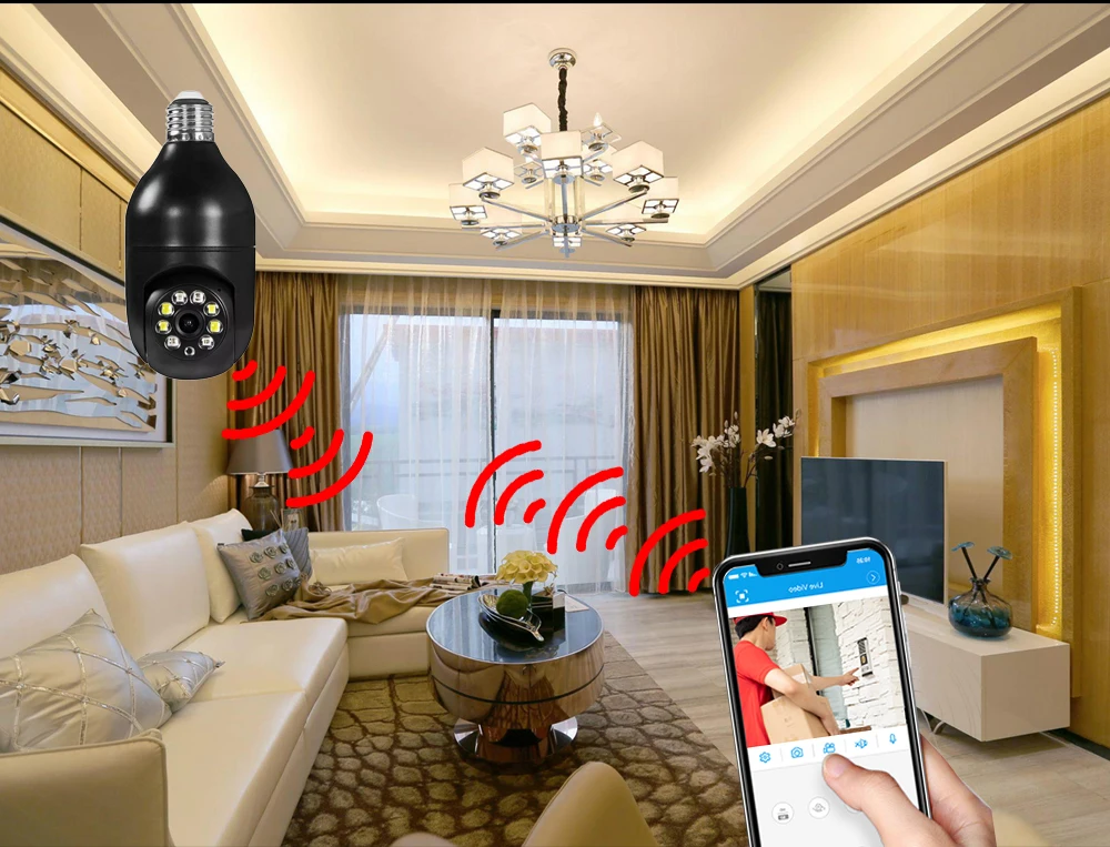 YI IOT 5G 2.4G Dual Band 4MP Full Color Night Vision E27 Bulb Wifi Camera Two Way Audio Auto Tracking Smart Home Security Camera YI IOT 5G 2.4G Dual Band 4MP Full Color Night Vision E27 Bulb Wifi Camera Two Way Audio Auto Tracking Smart Home Security Camera