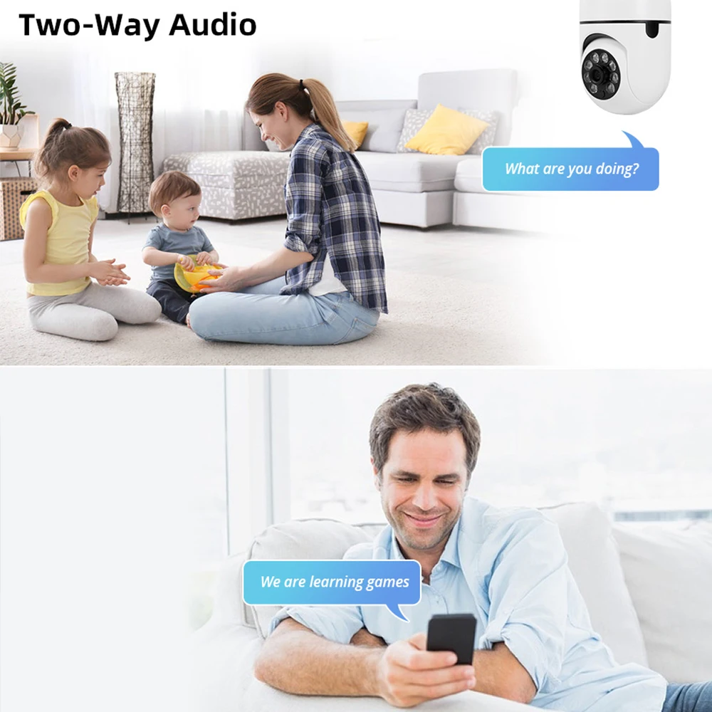 HONTUSEC YI IOT 5G 2.4G 4MP Wifi Bulb Camera Color Night Vision Security Camera Two Way Audio Auto Tracking PTZ Baby Monitor HONTUSEC YI IOT 5G 2.4G 4MP Wifi Bulb Camera Color Night Vision Security Camera Two Way Audio Auto Tracking PTZ Baby Monitor