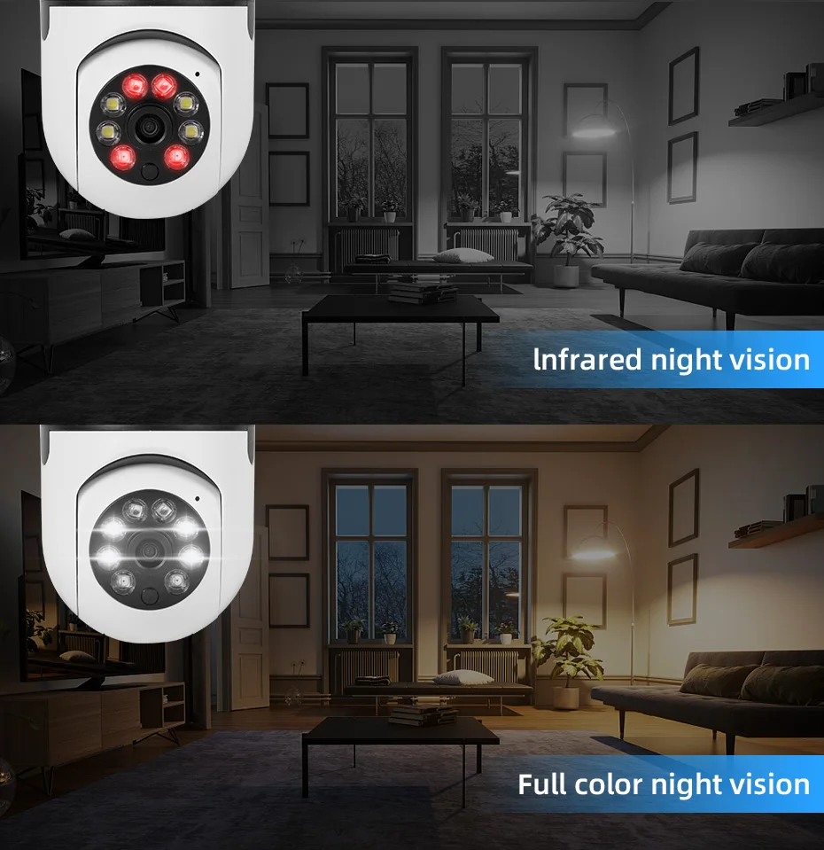HONTUSEC YI IOT 5G 2.4G 4MP Wifi Bulb Camera Color Night Vision Security Camera Two Way Audio Auto Tracking PTZ Baby Monitor HONTUSEC YI IOT 5G 2.4G 4MP Wifi Bulb Camera Color Night Vision Security Camera Two Way Audio Auto Tracking PTZ Baby Monitor