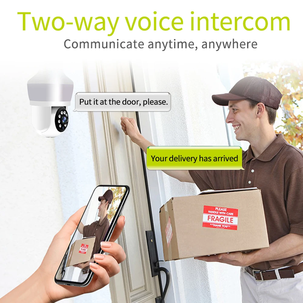 5MP WiFi Floodlight Camera 800 Lumens Garden Wall Lamp Security Cameras Security Protection Surveillance PTZ E27 Bulb Camera 5MP WiFi Floodlight Camera 800 Lumens Garden Wall Lamp Security Cameras Security Protection Surveillance PTZ E27 Bulb Camera