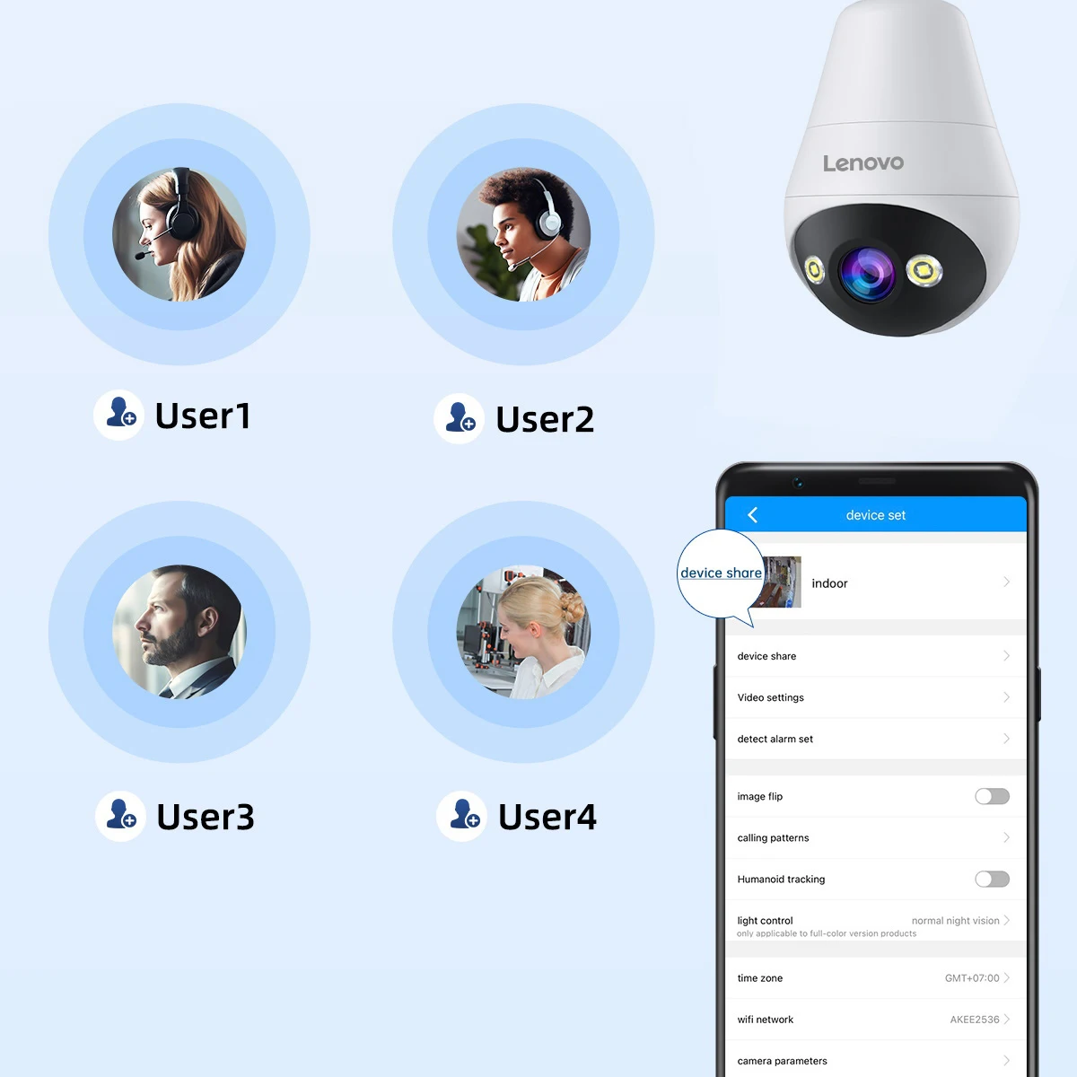 Lenovo 3MP WIFI E27 Bulb Security Camera Full Color Night Vision Two-Way Voice Intercom Smart Home Wireless Camera Lenovo 3MP WIFI E27 Bulb Security Camera Full Color Night Vision Two-Way Voice Intercom Smart Home Wireless Camera