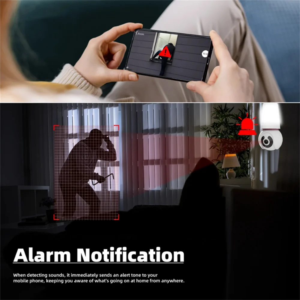 8MP E27 Bulb Camera Wifi Surveillance With LED Bulb CCTV PTZ AI Tracking Two-way Audio Night Vision 10X Zoom Wireless Cam 2 in 1 8MP E27 Bulb Camera Wifi Surveillance With LED Bulb CCTV PTZ AI Tracking Two-way Audio Night Vision 10X Zoom Wireless Cam 2 in 1
