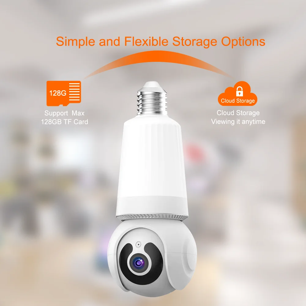 8MP E27 Bulb Camera Wifi Surveillance With LED Bulb CCTV PTZ AI Tracking Two-way Audio Night Vision 10X Zoom Wireless Cam 2 in 1 8MP E27 Bulb Camera Wifi Surveillance With LED Bulb CCTV PTZ AI Tracking Two-way Audio Night Vision 10X Zoom Wireless Cam 2 in 1