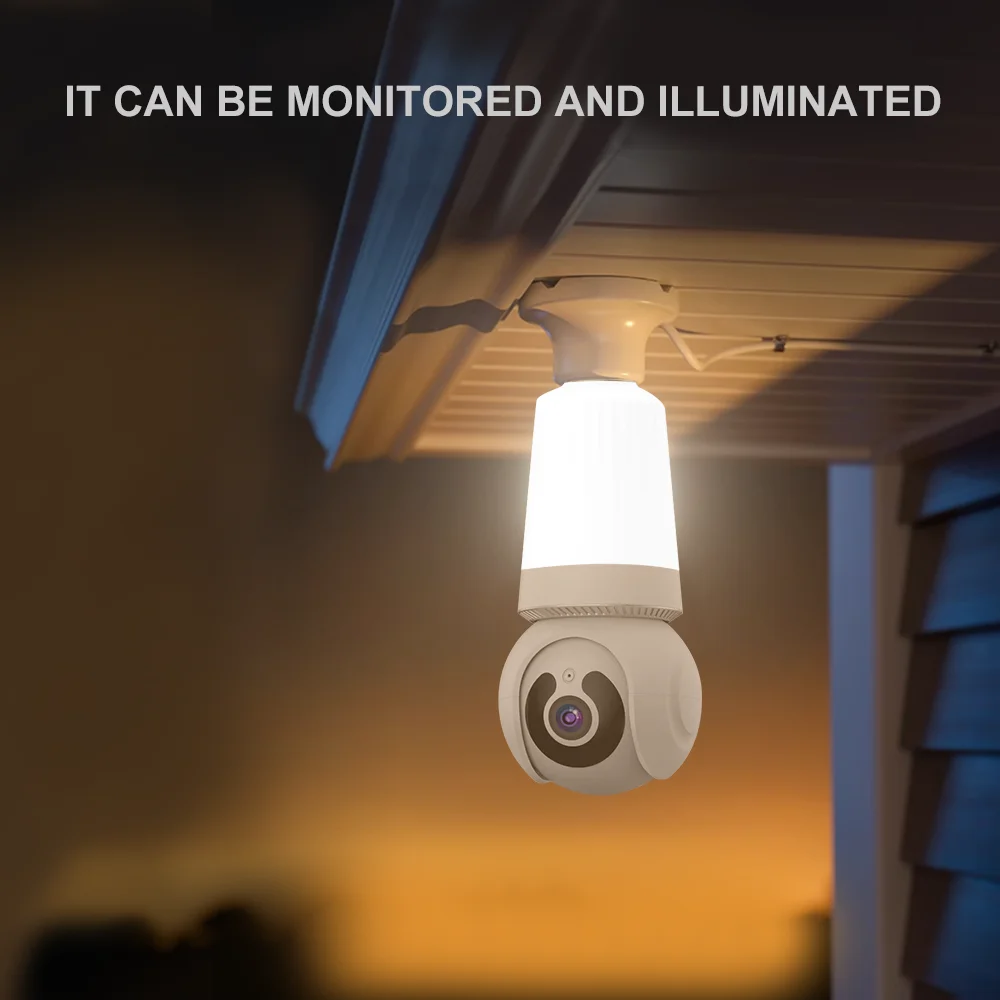 8MP E27 Bulb Camera Wifi Surveillance With LED Bulb CCTV PTZ AI Tracking Two-way Audio Night Vision 10X Zoom Wireless Cam 2 in 1 8MP E27 Bulb Camera Wifi Surveillance With LED Bulb CCTV PTZ AI Tracking Two-way Audio Night Vision 10X Zoom Wireless Cam 2 in 1