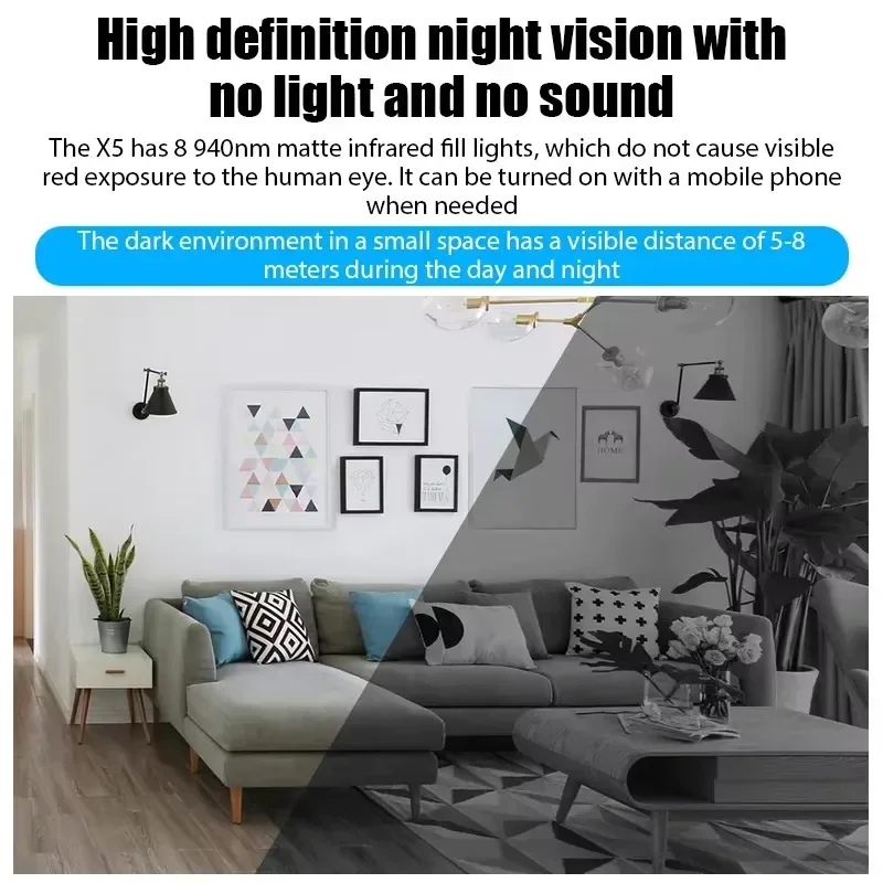 Mini X5 Camera Wireless 1080P Surveillance Security Video Cam Night Vision Motion Detect Camcorder Mini Cam Monitor Smart Home Mini X5 Camera Wireless 1080P Surveillance Security Video Cam Night Vision Motion Detect Camcorder Mini Cam Monitor Smart Home