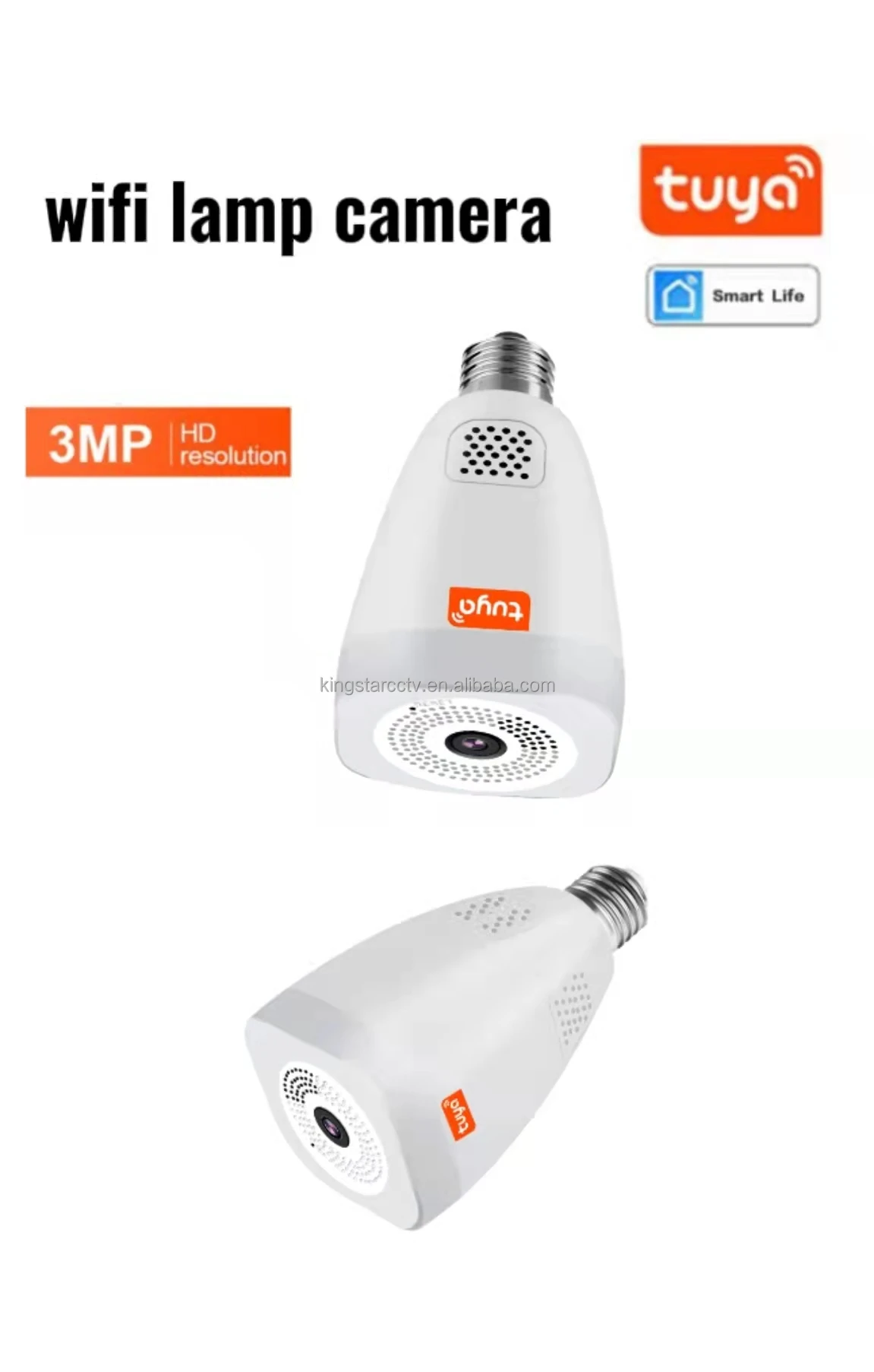 TUYA APP Smart 360 Panoramic Wireless HD CCTV Security IP Camera 3MP Wifi Light E27 Bulb WIFI Color Night Vision Two way audio TUYA APP Smart 360 Panoramic Wireless HD CCTV Security IP Camera 3MP Wifi Light E27 Bulb WIFI Color Night Vision Two way audio