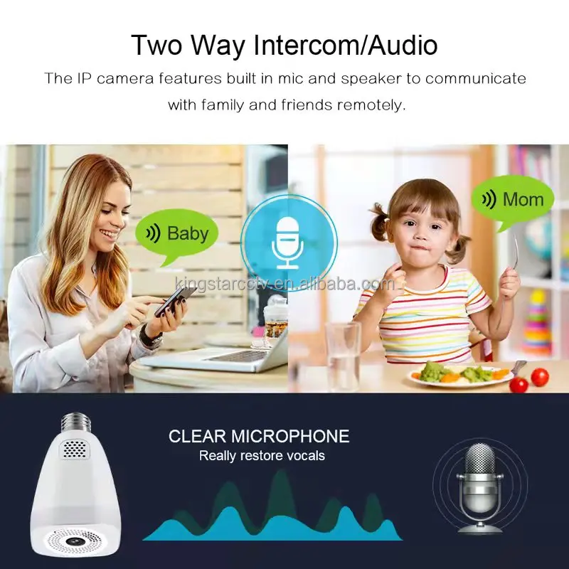 TUYA APP Smart 360 Panoramic Wireless HD CCTV Security IP Camera 3MP Wifi Light E27 Bulb WIFI Color Night Vision Two way audio TUYA APP Smart 360 Panoramic Wireless HD CCTV Security IP Camera 3MP Wifi Light E27 Bulb WIFI Color Night Vision Two way audio
