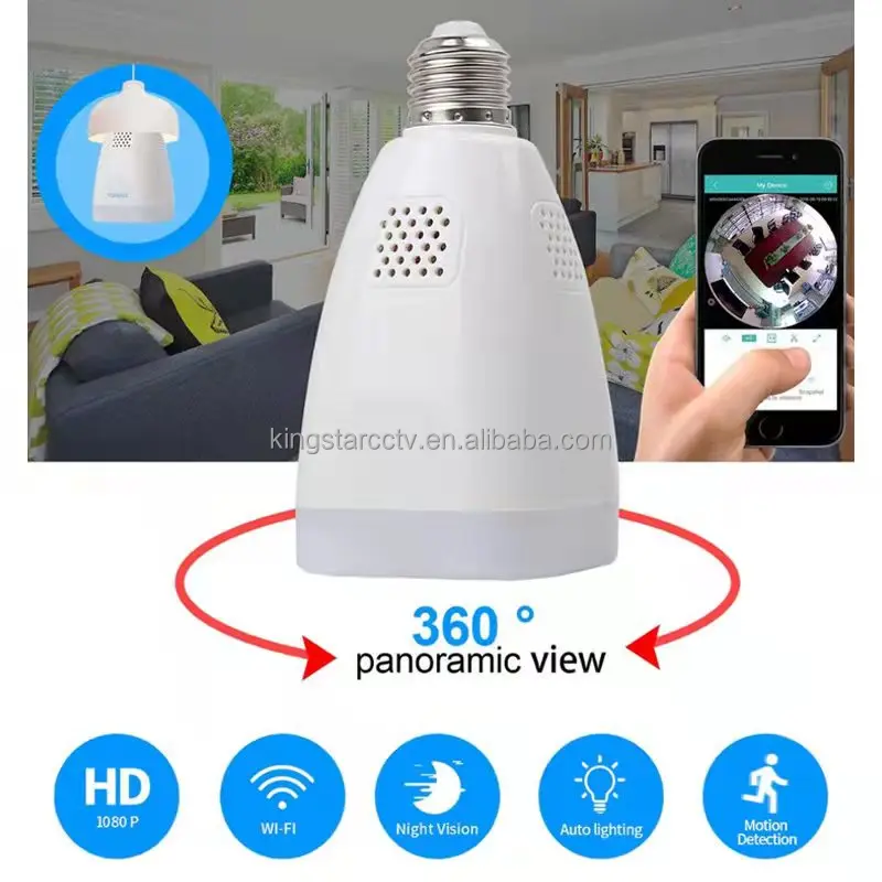 TUYA APP Smart 360 Panoramic Wireless HD CCTV Security IP Camera 3MP Wifi Light E27 Bulb WIFI Color Night Vision Two way audio TUYA APP Smart 360 Panoramic Wireless HD CCTV Security IP Camera 3MP Wifi Light E27 Bulb WIFI Color Night Vision Two way audio