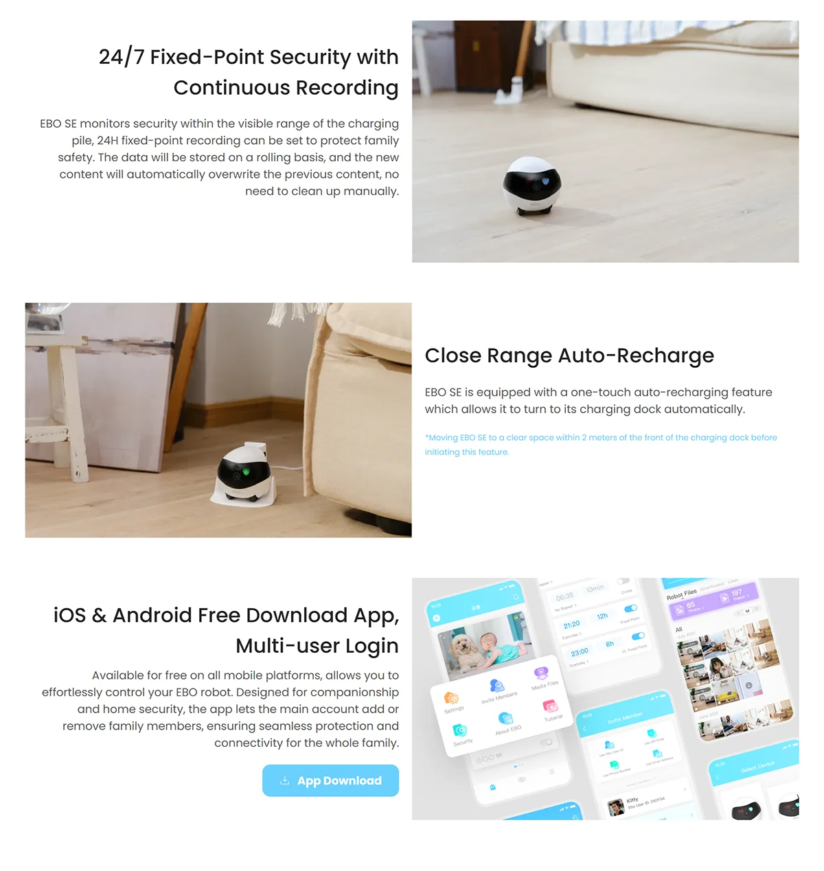 Enabot EBO SE Camera Robot for Dog Cat Baby 1080P Home Security Pet Camera Startlight Night Vision Wireless Remote Control Enabot EBO SE Camera Robot for Dog Cat Baby 1080P Home Security Pet Camera Startlight Night Vision Wireless Remote Control