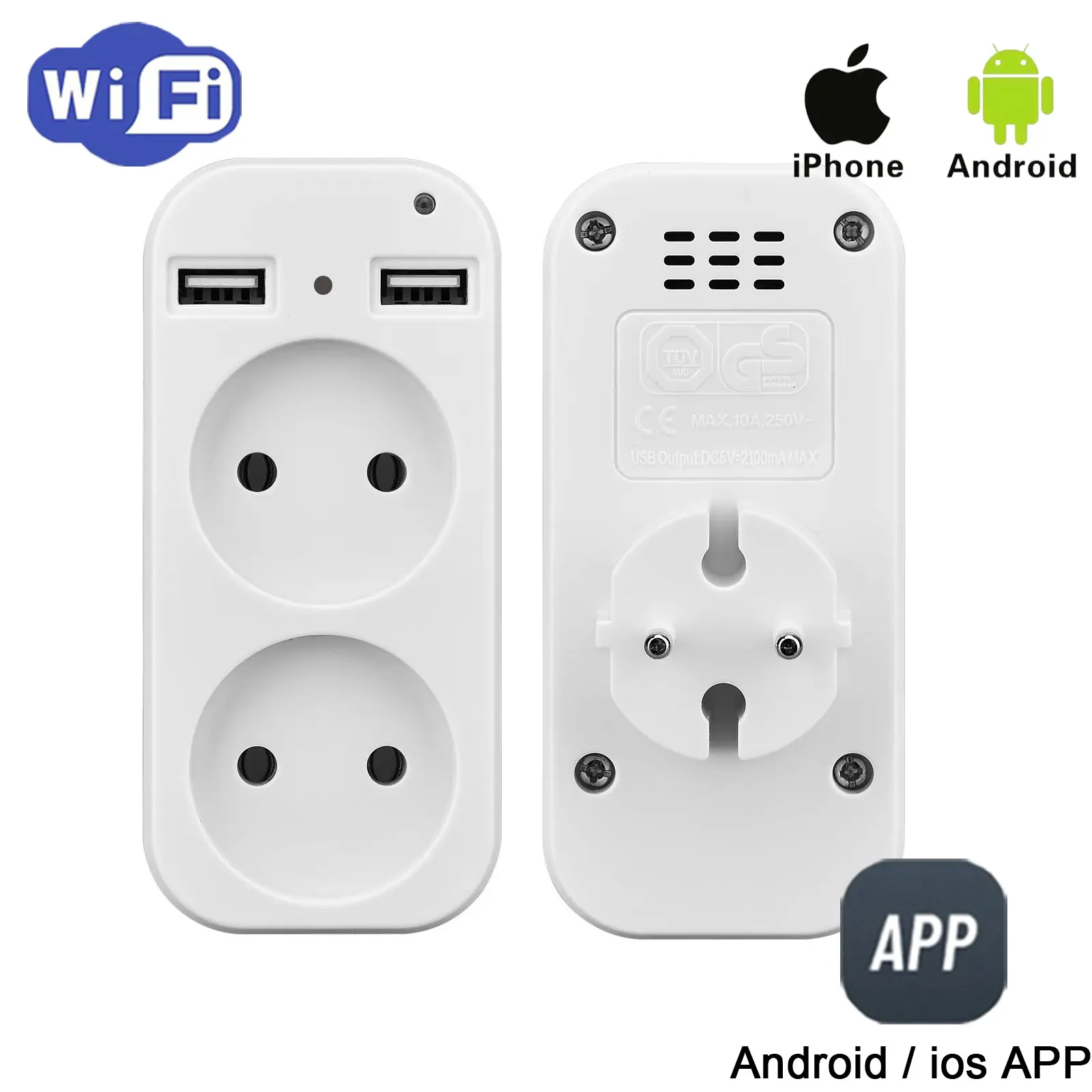 Multi functional E27 lamp holder, multifunctional socket, WIFI control. Supports iOS and Android phones. Multi functional E27 lamp holder, multifunctional socket, WIFI control. Supports iOS and Android phones.