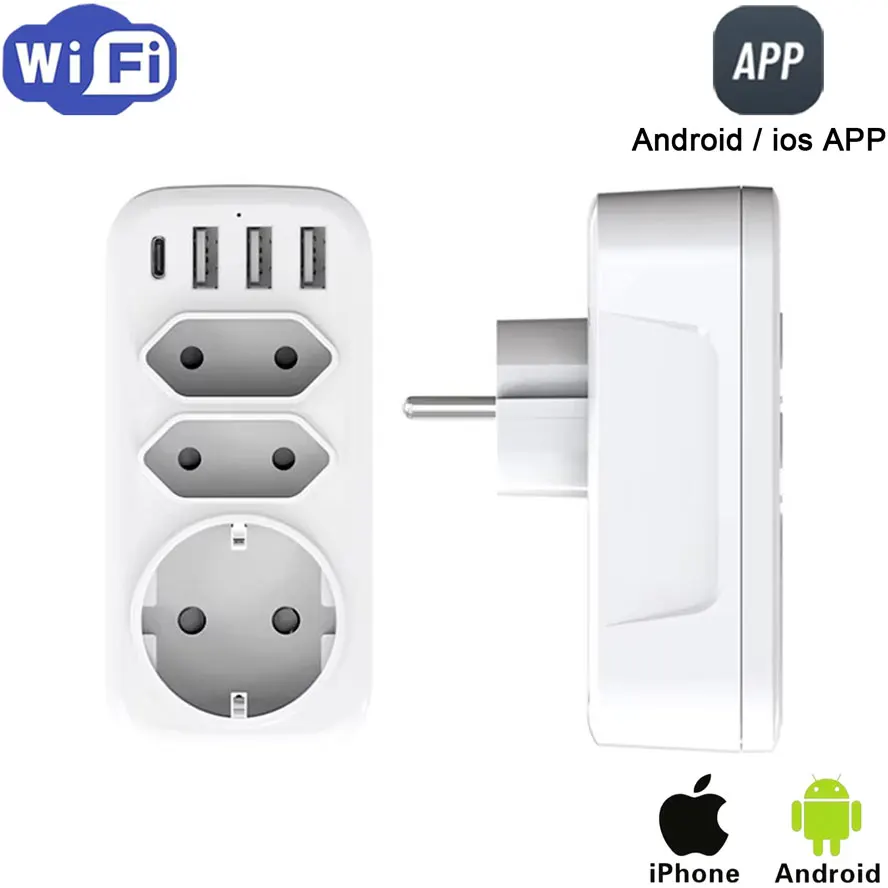Multi functional E27 lamp holder, multifunctional socket, WIFI control. Supports iOS and Android phones. Multi functional E27 lamp holder, multifunctional socket, WIFI control. Supports iOS and Android phones.