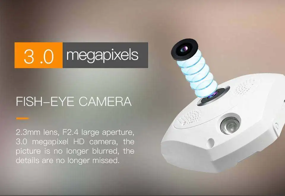 V380 360 Degree WiFi Camera IP Fish Eye Panoramic 1080P WIFI CCTV 3D VR Video Audio Remote Home Monitoring CCTV Security Camera V380 360 Degree WiFi Camera IP Fish Eye Panoramic 1080P WIFI CCTV 3D VR Video Audio Remote Home Monitoring CCTV Security Camera