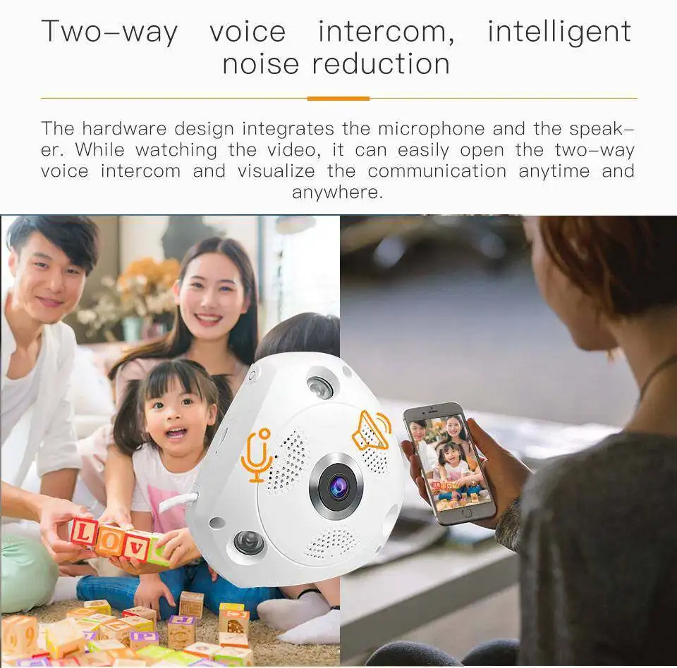 V380 360 Degree WiFi Camera IP Fish Eye Panoramic 1080P WIFI CCTV 3D VR Video Audio Remote Home Monitoring CCTV Security Camera V380 360 Degree WiFi Camera IP Fish Eye Panoramic 1080P WIFI CCTV 3D VR Video Audio Remote Home Monitoring CCTV Security Camera