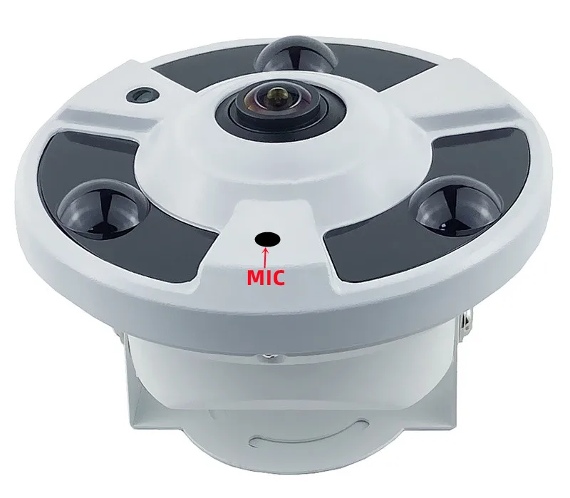 XM 5/4/3MP Panorama FishEye Built-In MIC Audio IP Metal Ceiling Dome Camera 1.7mm IRC ONVIF ICsee XMEYE P2P NightVision Indoor XM 5/4/3MP Panorama FishEye Built-In MIC Audio IP Metal Ceiling Dome Camera 1.7mm IRC ONVIF ICsee XMEYE P2P NightVision Indoor