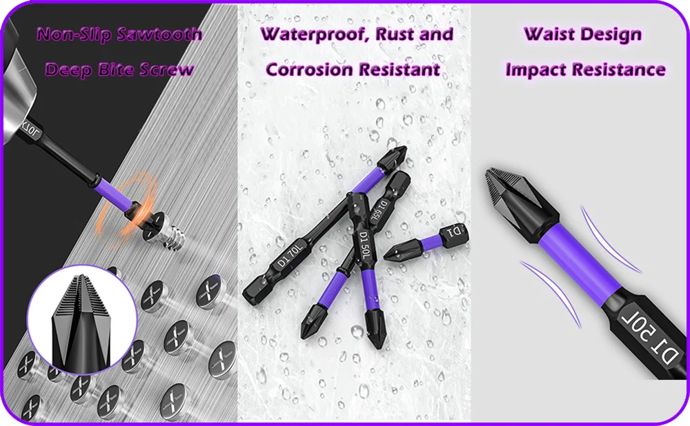 6/12 Pcs Magnetic Screwdriver Bits Non-slip Shockproof Phillips Impact Bits Hex Shank Alloy Steel Bits Suitable for Power Tools 6/12 Pcs Magnetic Screwdriver Bits Non-slip Shockproof Phillips Impact Bits Hex Shank Alloy Steel Bits Suitable for Power Tools